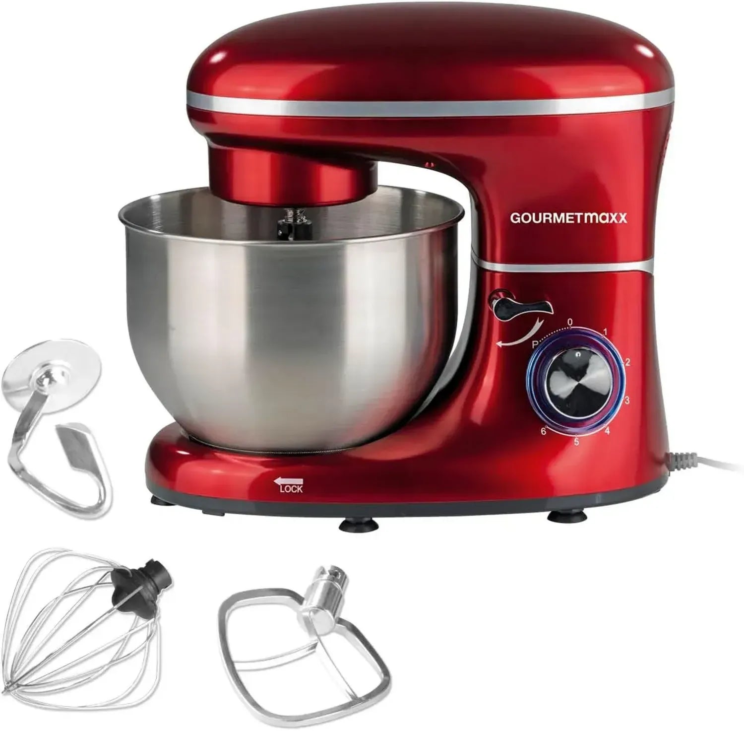 Hochleistungs-Küchenmaschine 5L mit Edelstahlschüssel und Direktantrieb - 1.500 Watt