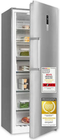 Hocheffizienter NoFrost Gefrierschrank 380L mit Schnellgefrierung und Alarmfunktion - Edelstahloptik