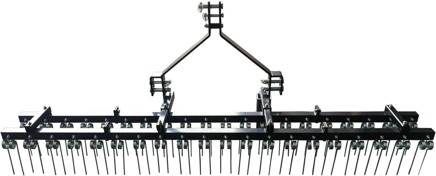 Traktor-Rasenstriegel mit 232 cm Breite, Federzinken und 3-Punkt-Aufnahme