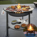 Terma 100cm Feuerschale mit Grillplatte – Innovativer Holzkohlegrill für Outdoor BBQ