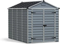 Palram Skylight Gerätehaus 6x10, Dunkelgrau, 305,5x185,5x217 cm