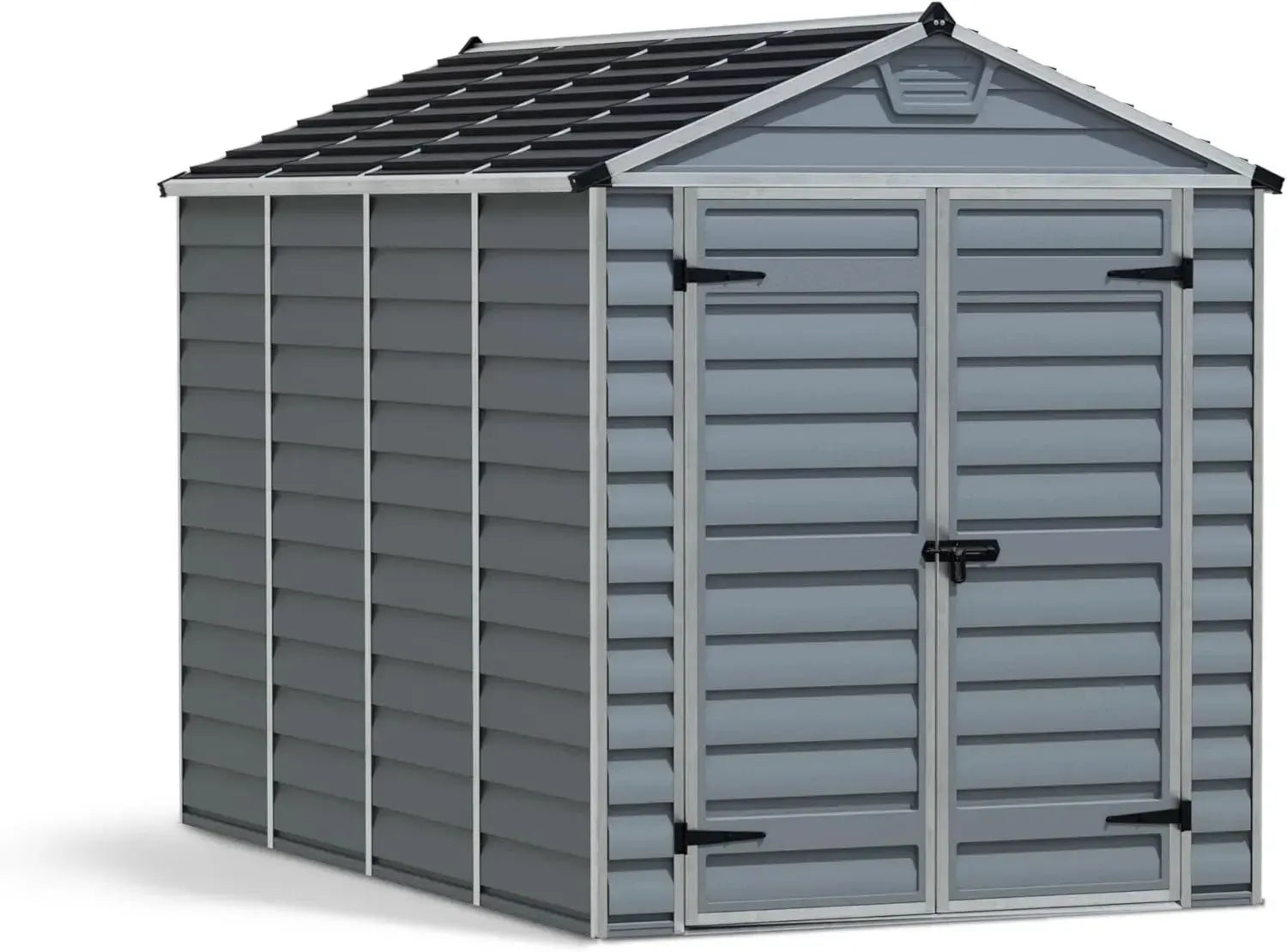Palram Skylight Gerätehaus 6x10, Dunkelgrau, 305,5x185,5x217 cm