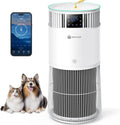 Smart Luftreiniger H13 HEPA, Effektiv gegen Tierhaare & Gerüche, Allergikerfreundlich, Leise Nachtmodus, App-gesteuert, Sicher für Haustiere, Weiß