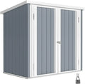 Outsunny Metall Geräteschuppen - Robustes Gartenhaus mit Doppeltüren