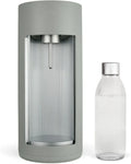 Mysoda Glassy Wassersprudler aus nachhaltigen Materialien, inkl. 1L Glasflasche & BPA-freier Plastikflasche - Salbeigrün