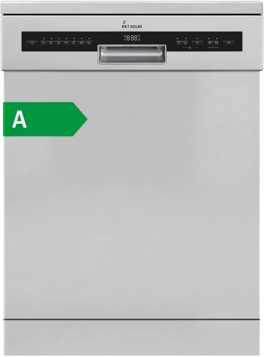 KKT Kolbe 60 cm Freistehender Geschirrspüler aus Edelstahl mit Besteckschublade, LED, Automatischer Türöffnung und 7 Programmen
