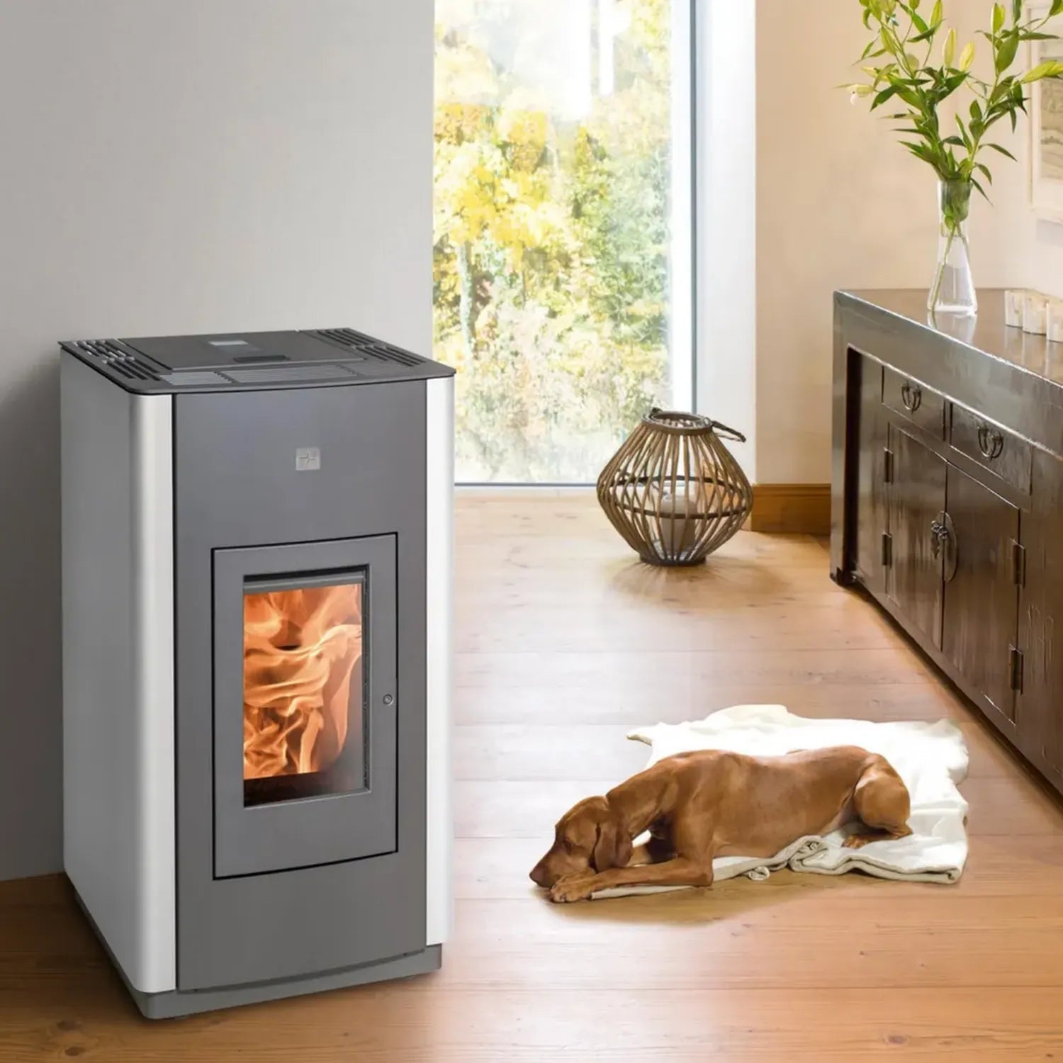 Haas+Sohn HSP 6 Pelletto IV Pelletofen A+ Perl-Anthrazit/Weiß